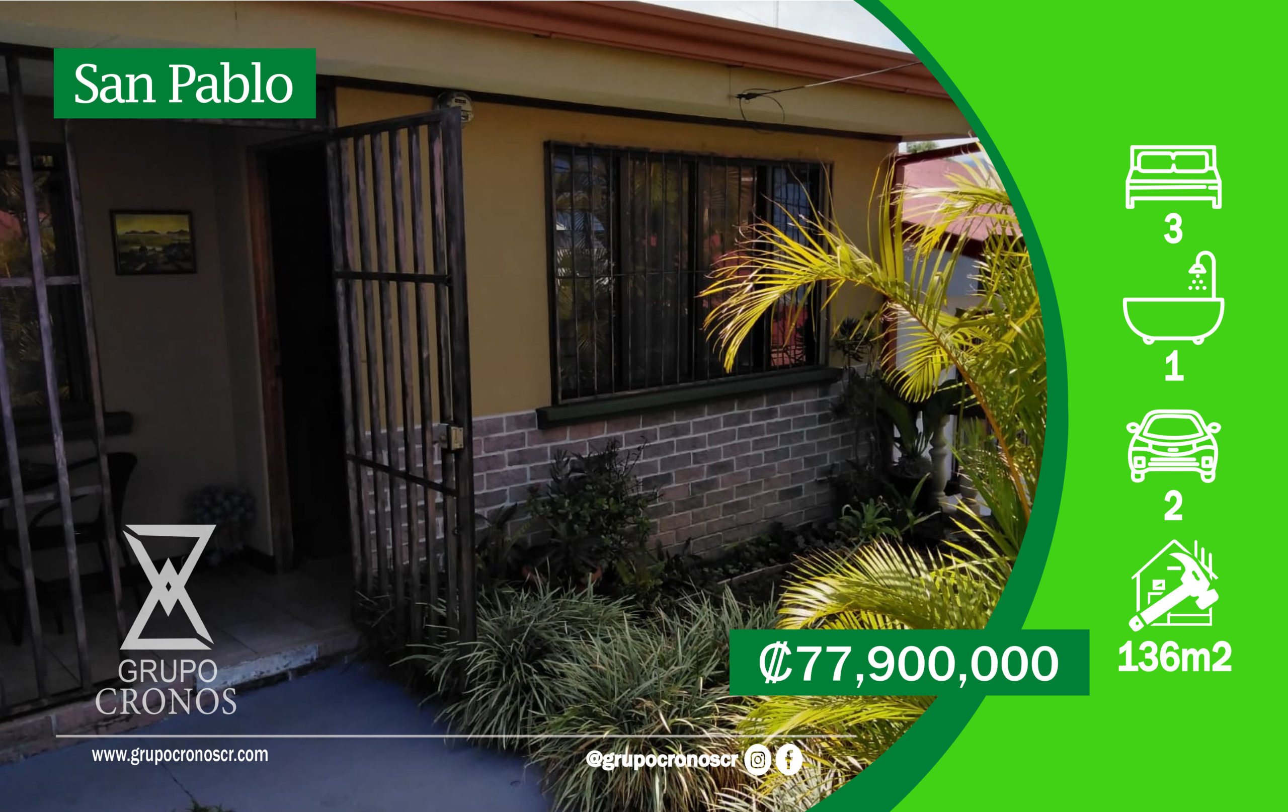 Precio Accesible de casa en San Pablo de Heredia C1269