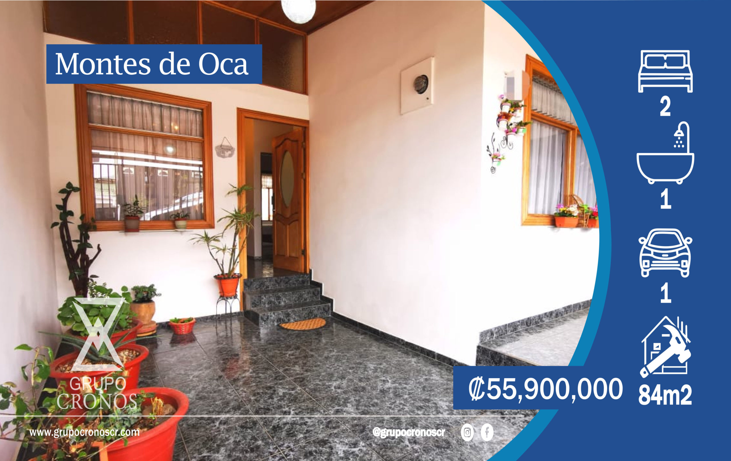 Casa a la Venta en Sabanilla, Montes de Oca C1276