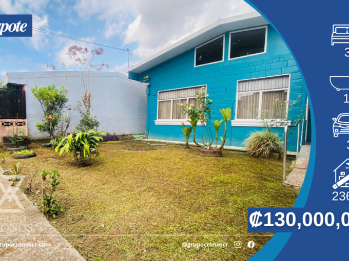 Casa a la venta en Zapote – Frente a Casa Presidencial C1333